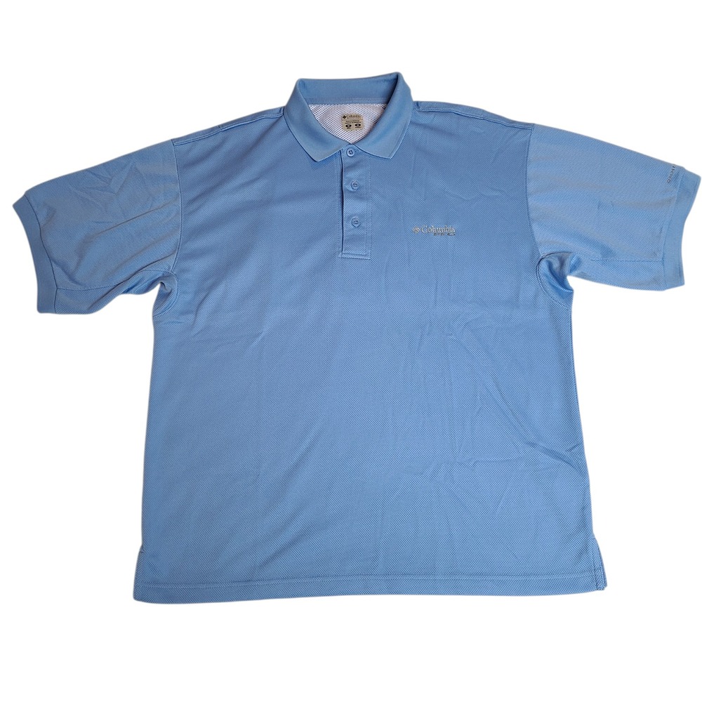 Columbia PFG Polo Shirt Men Medium Fishing Perfect Casting OmniShade Performance